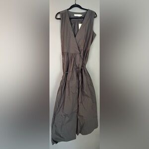 Black V-Neck Wrap Dress